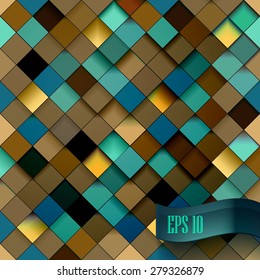 Cute colorful background template with 3d effect of colored paper pieces. Suitable as a brochure for your business flyer, postcard, advertisement or as a background wallpaper