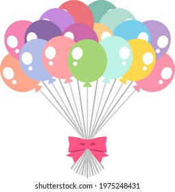 Cute colorful balloon illustration image