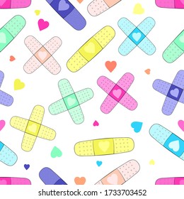 Cute And Colorful Band Aid Pattern