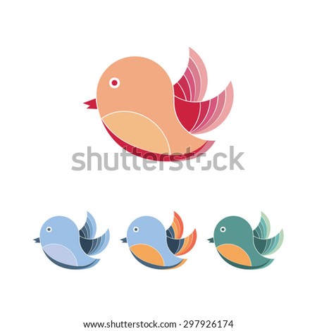Cute colorful bird