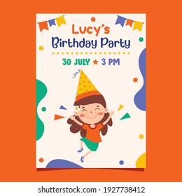 Cute Colorful Birthday Card Template