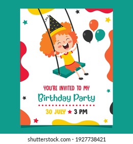 Cute Colorful Birthday Card Template