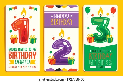 Cute Colorful Birthday Card Template