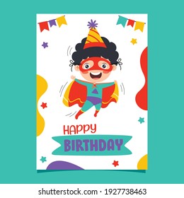 Cute Colorful Birthday Card Template