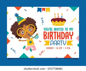 Cute Colorful Birthday Card Template