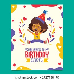 Cute Colorful Birthday Card Template