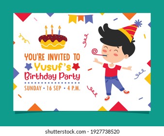 Cute Colorful Birthday Card Template