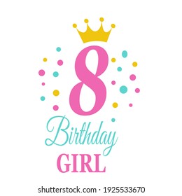 Cute colorful  birthday illustration vector