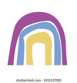 cute colorful boho rainbow in Scandinavian style