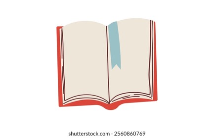 Cute colorful book icon . Open or closed book . Educational theme, scientific and fiction literature. Vector illustration isolated on white background for web design , social media , banner or card de