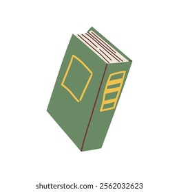 Cute colorful book icon . Open or closed book . Educational theme, scientific and fiction literature. Vector illustration isolated on white background for web design , social media , banner or card 