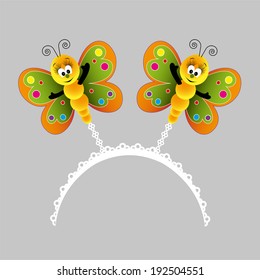 cute colorful butterfly crown