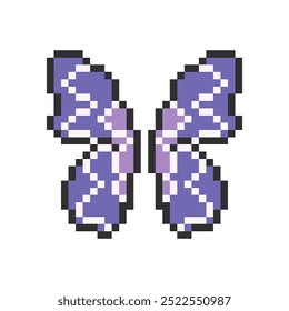 cute colorful butterfly wings pixel art