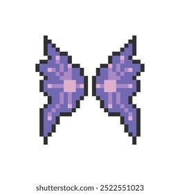 Cute coloridas alas de mariposa pixel art