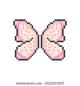 bonitinho colorido borboleta asas pixel arte