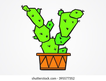 Cute colorful cactus