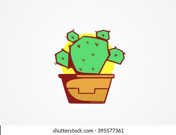 Cute colorful cactus