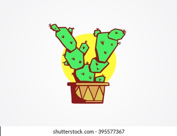 Cute colorful cactus