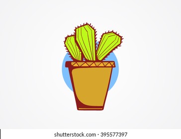 Cute colorful cactus