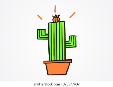 Cute colorful cactus