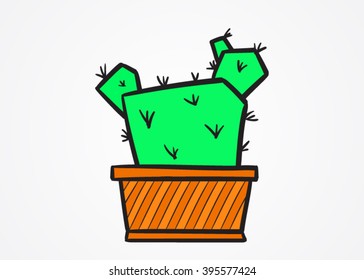 Cute colorful cactus
