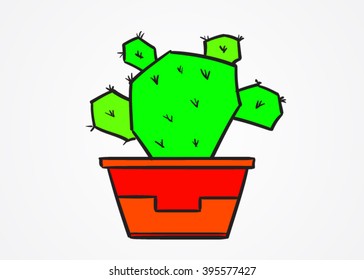 Cute colorful cactus