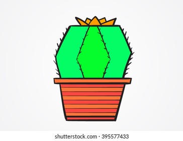 Cute colorful cactus