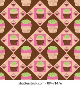 cute colorful cakes pattern