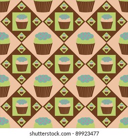 cute colorful cakes pattern