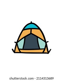 Cute and colorful camping vector set