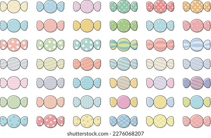 cute colorful candy set pop style
