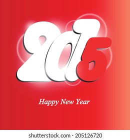 Cute and colorful card on New Year 2015