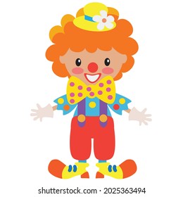 Cute Colorful Clown Vector Cartoon Illustration Stock Vector (Royalty ...