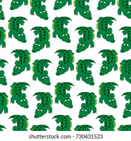 Cute colorful crocodile seamless pattern