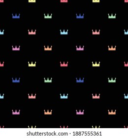 Patrón de la corona colorida para fiesta, tela, invitación, sitio web