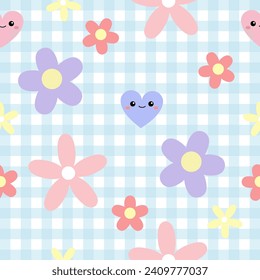 Cute colorful daisy flower pattern