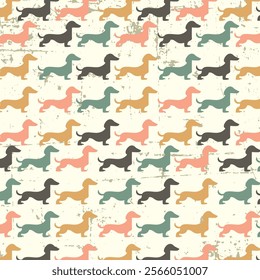 CUTE COLORFUL DOG PATTERN AND BAKCGROUND