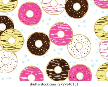 Lindo fondo de diseño de rosquillas de colores