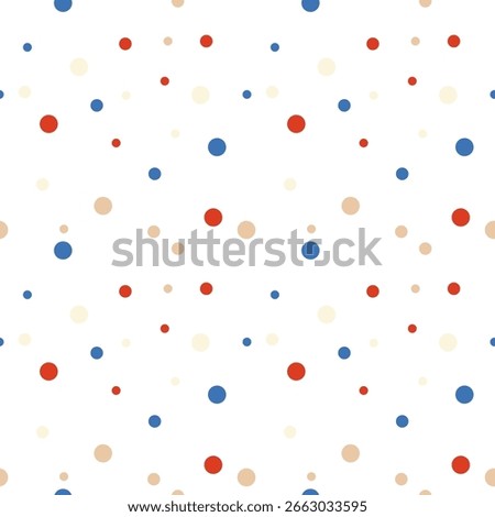Cute Colorful Dots Pattern Vector Illustration