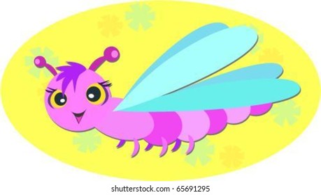 Cute Colorful Dragonfly