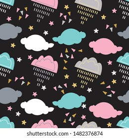 Cute colorful  eamless design pattern. Can use for print, template, fabric, presentation, textile, banner, poster, wallpaper, poster