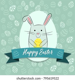 cute colorful easter card