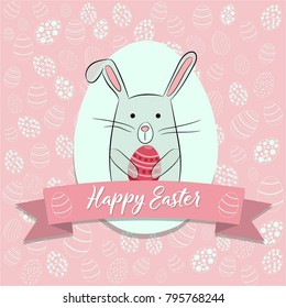 cute colorful easter card