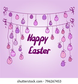 cute colorful easter card