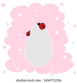 cute colorful easter  egg illustration