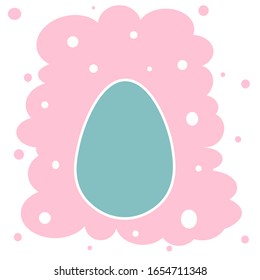 cute colorful easter  egg illustration