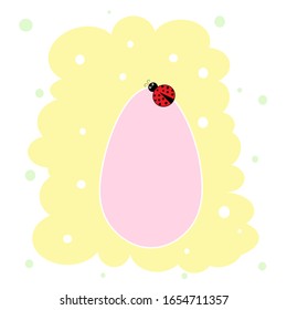 cute colorful easter  egg illustration