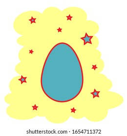 cute colorful easter  egg illustration