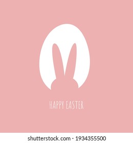 cute colorful easter eggs with bath bunny ears and ornaments during the coronavirus epidemic. social distancing concept covid19. vector illustration