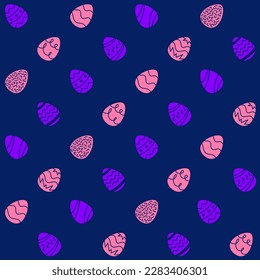 Cute Colorful Easter Eggs Vector Seamless Pattern